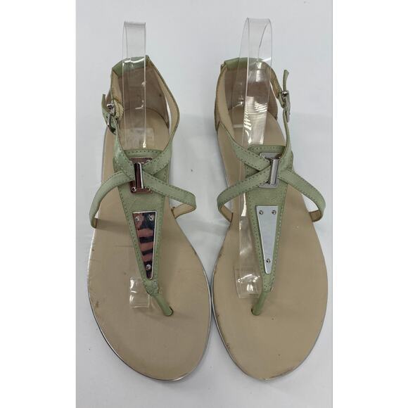 Franco Sarto Women's 7.5 Aisha, Mint adjustable strap thong sandals - Picture 3 of 6